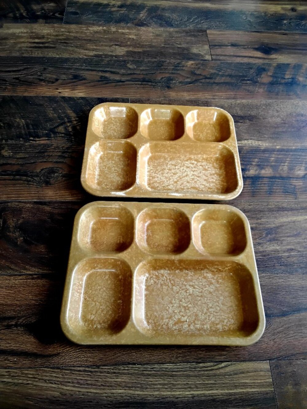 Set of 2 "Bolta 1952" Weavewood Melamine U.S. Military Cafeteria Trays
